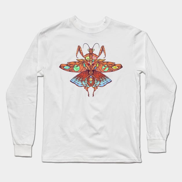 Red Mantis Long Sleeve T-Shirt by ImmortalPink